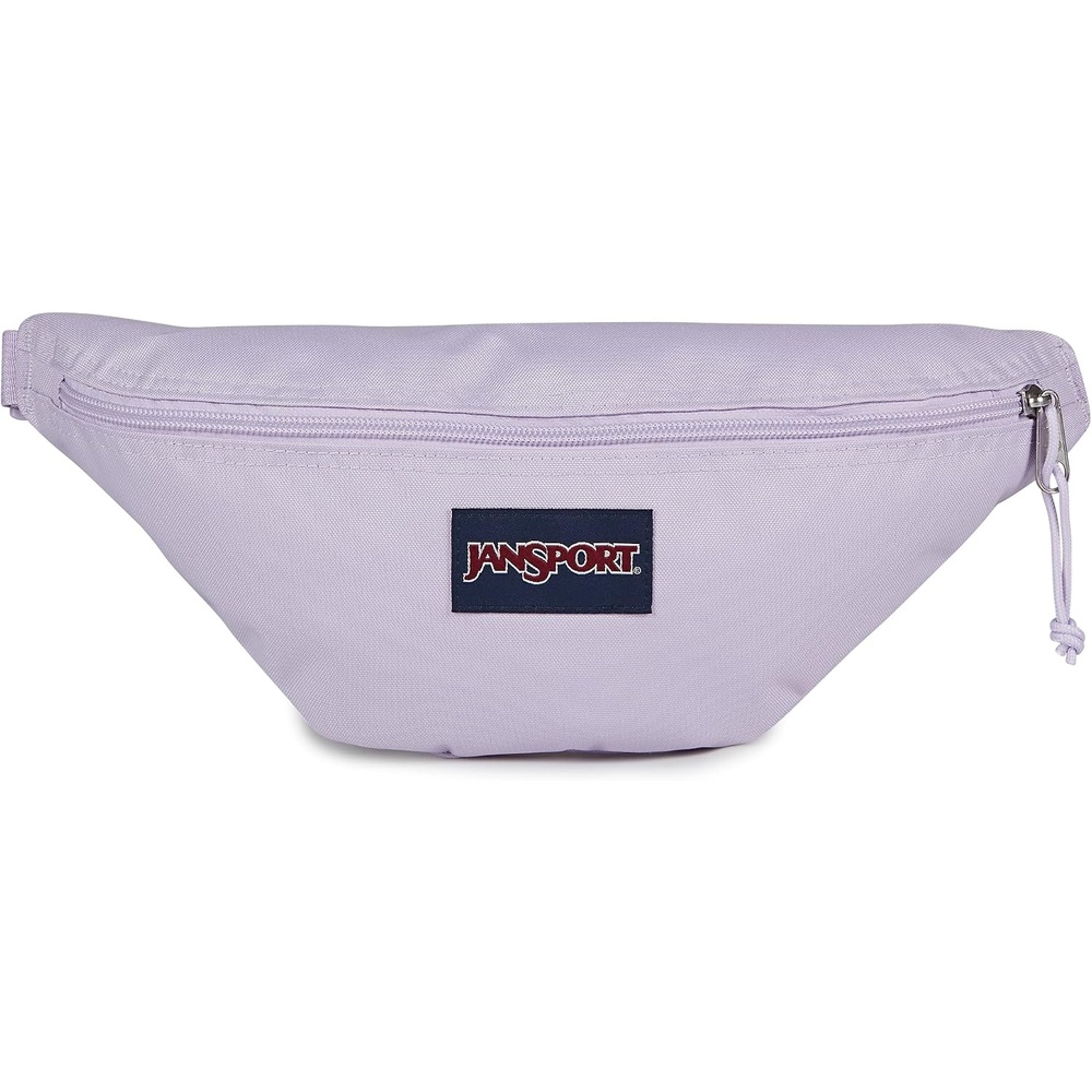 image:imageJanSport Swing Waistpack Fanny Pack Stylish Durable Waist Bag with Adjustable Belt Main Zippered Pocket Travel Essentials BlackPastel Lilac