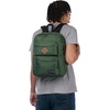 JanSport Double Break Backpack – 15-inch Padded Laptop Compartment, Dual Water Bottle Pockets, Internal Organizer, Large Main Compartment, Black(Cargo Green)