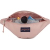 JanSport Swing Waistpack Fanny Pack – Stylish, Durable Waist Bag with Adjustable Belt, Main Zippered Pocket, Travel Essentials, Black(Misty Rose)