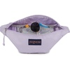 JanSport Swing Waistpack Fanny Pack – Stylish, Durable Waist Bag with Adjustable Belt, Main Zippered Pocket, Travel Essentials, Black(Pastel Lilac)
