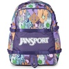 JanSport Small Seattle Pack – Compact Backpack with Main Compartment, Dual Water Bottle Pockets, and Padded Sleeve for 15-Inch Laptop, Travertine(Melted Blooms Yellow)