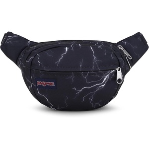 JanSport Fifth Avenue Fanny Pack Crossbody Bags for Women, Men – Stylish, Durable Waist Bag with Adjustable Belt, Main Zippered Pocket, Quick Stash Pocket, Travel Essentials, Lavender Ash(Electric Bolts)