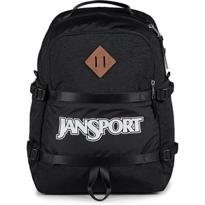 JanSport Small Seattle Pack – Compact Backpack with Main Compartment, Dual Water Bottle Pockets, and Padded Sleeve for 15-Inch Laptop, Travertine(Black)