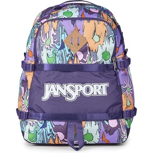 JanSport Small Seattle Pack – Compact Backpack with Main Compartment, Dual Water Bottle Pockets, and Padded Sleeve for 15-Inch Laptop, Travertine(Melted Blooms Yellow)