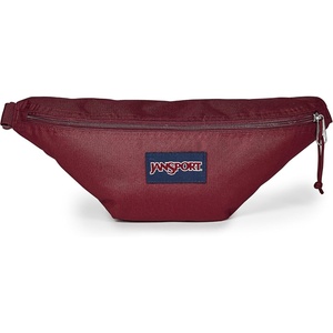 JanSport Swing Waistpack Fanny Pack – Stylish, Durable Waist Bag with Adjustable Belt, Main Zippered Pocket, Travel Essentials, Black(Cherry Lacquer)