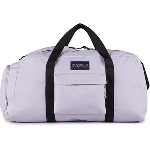 JanSport Weekender Large Duffel – Travel or Gym Bag, Durable Weekender with Front Utility Pocket & Side Grab Handles – Cargo Green(Pastel Lilac)