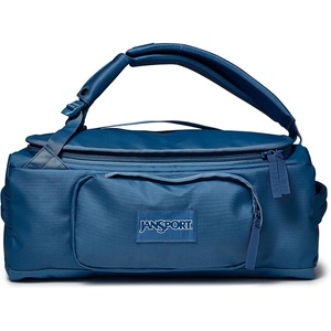 Jansport Good Latitude 40L Convertible Duffel Backpack – Water Resistant, 16 Inch Laptop Sleeve, Luggage Trolley – Weekender Travel Bag, Mauve Haze(Elemental Blue)