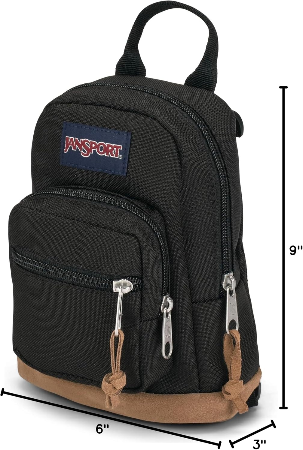 image:imageJanSport Right Pack Mini Compact Backpack with Large Main Compartment Front Utility Pocket and Front Zippered Stash Pocket BlackBlack