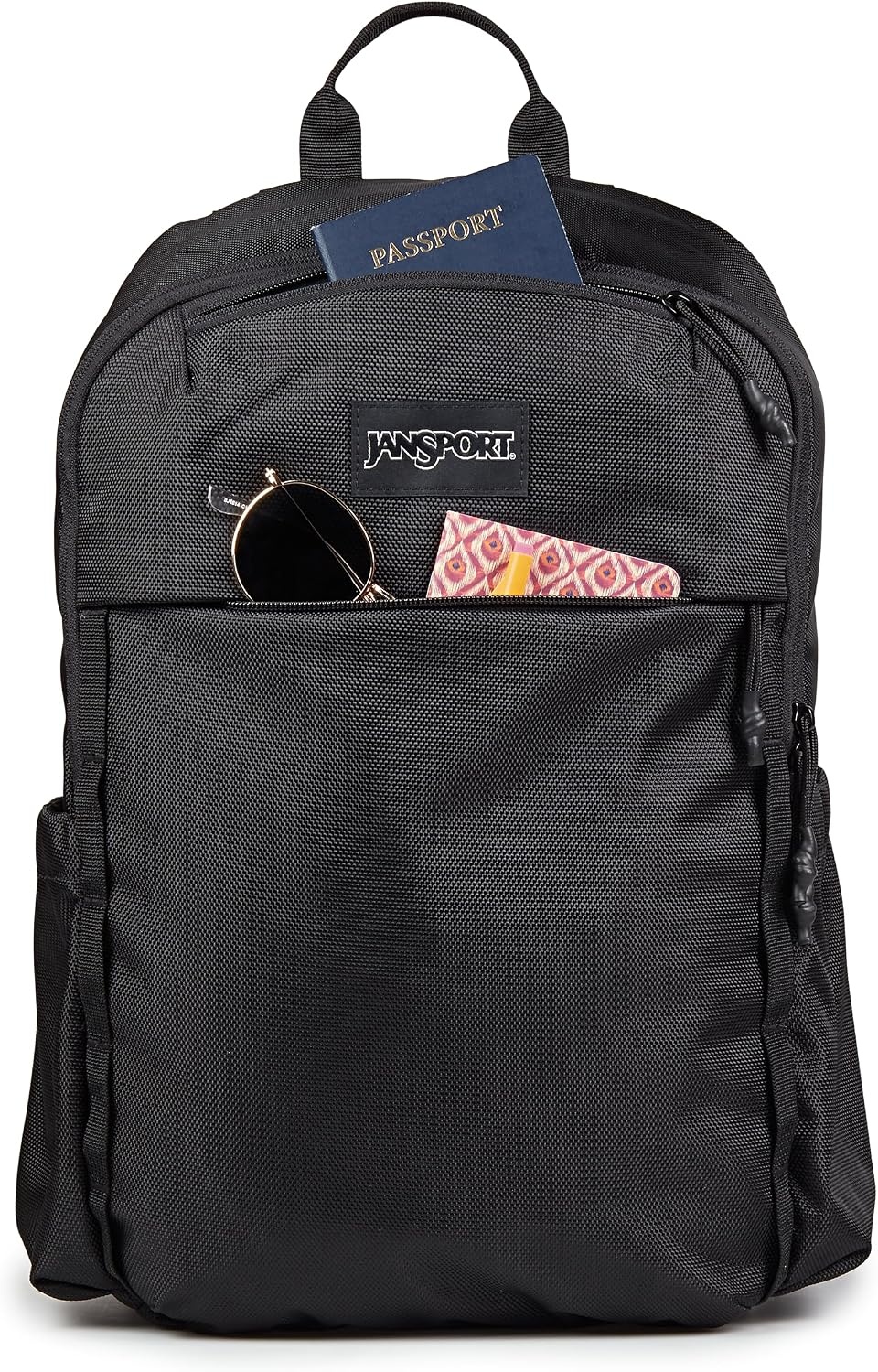 image:imageJanSport Venture Daypack Travel Pack With Large Main Compartment Padded Laptop Sleeve Dual Water Bottle Pockets and Attachment Buckles Cargo GreenBlack