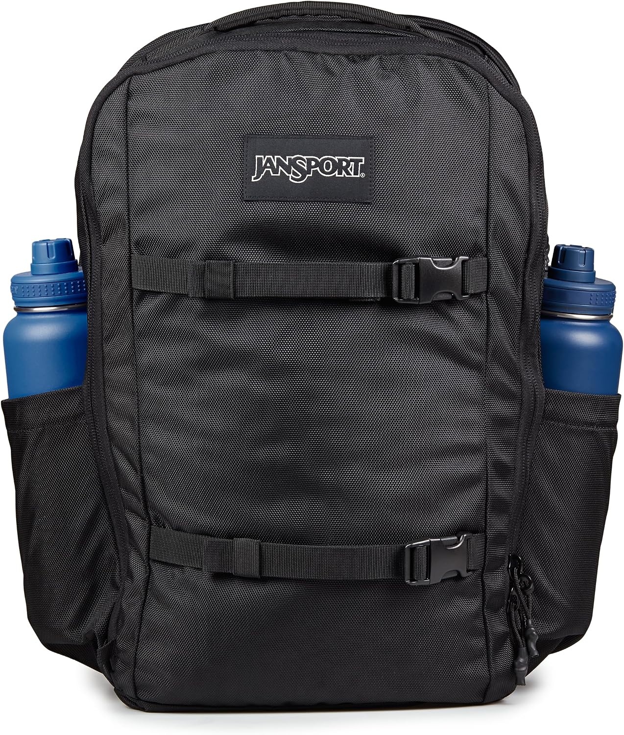 image:imageJanSport Venture Daypack Travel Pack With Large Main Compartment Padded Laptop Sleeve Dual Water Bottle Pockets and Attachment Buckles Cargo GreenBlack