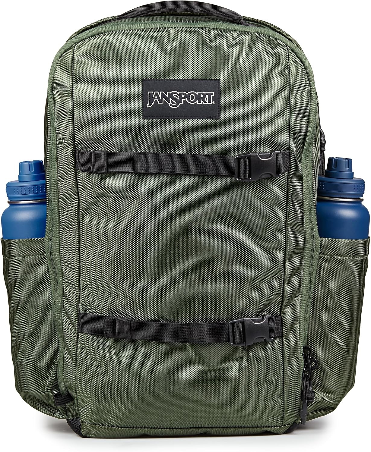 image:imageJanSport Venture Daypack Travel Pack With Large Main Compartment Padded Laptop Sleeve Dual Water Bottle Pockets and Attachment Buckles Cargo GreenCargo Green