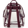 JanSport 10L Mini Pack – Clear Stadium/Concert Bag, Clear | Compact & Lightweight Festival Bag with Adjustable Straps & Zippered Pocket(Cherry Lacquer)