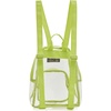 JanSport 10L Mini Pack – Clear Stadium/Concert Bag, Clear | Compact & Lightweight Festival Bag with Adjustable Straps & Zippered Pocket(Citron Lime)