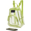 JanSport 10L Mini Pack – Clear Stadium/Concert Bag, Clear | Compact & Lightweight Festival Bag with Adjustable Straps & Zippered Pocket(Citron Lime)