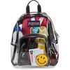 JanSport 10L Mini Pack – Clear Stadium/Concert Bag, Clear | Compact & Lightweight Festival Bag with Adjustable Straps & Zippered Pocket(Clear)