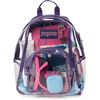 JanSport 10L Mini Pack – Clear Stadium/Concert Bag, Clear | Compact & Lightweight Festival Bag with Adjustable Straps & Zippered Pocket(Grape Jelly)