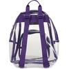 JanSport 10L Mini Pack – Clear Stadium/Concert Bag, Clear | Compact & Lightweight Festival Bag with Adjustable Straps & Zippered Pocket(Grape Jelly)