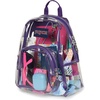 JanSport 10L Mini Pack – Clear Stadium/Concert Bag, Clear | Compact & Lightweight Festival Bag with Adjustable Straps & Zippered Pocket(Grape Jelly)