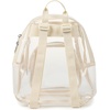 JanSport 10L Mini Pack – Clear Stadium/Concert Bag, Clear | Compact & Lightweight Festival Bag with Adjustable Straps & Zippered Pocket(Moon Flower)