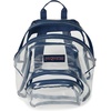 JanSport 10L Mini Pack – Clear Stadium/Concert Bag, Clear | Compact & Lightweight Festival Bag with Adjustable Straps & Zippered Pocket(Navy)