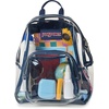 JanSport 10L Mini Pack – Clear Stadium/Concert Bag, Clear | Compact & Lightweight Festival Bag with Adjustable Straps & Zippered Pocket(Navy)