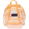 JanSport 10L Mini Pack – Clear Stadium/Concert Bag, Clear | Compact & Lightweight Festival Bag with Adjustable Straps & Zippered Pocket(Orange Soda)