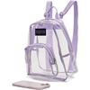 JanSport 10L Mini Pack – Clear Stadium/Concert Bag, Clear | Compact & Lightweight Festival Bag with Adjustable Straps & Zippered Pocket(Pastel Lilac)