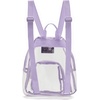JanSport 10L Mini Pack – Clear Stadium/Concert Bag, Clear | Compact & Lightweight Festival Bag with Adjustable Straps & Zippered Pocket(Pastel Lilac)
