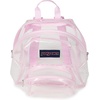 JanSport 10L Mini Pack – Clear Stadium/Concert Bag, Clear | Compact & Lightweight Festival Bag with Adjustable Straps & Zippered Pocket(Pink Ice)