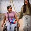 JanSport Central Adaptive Accessory Bag – Wheelchair & Walker Compatible, Versatile Carry Options, Tuck-Away Adjustable Loops, SaniStash Pocket for Easy Access, Cyberspace Galaxy(Blue Dusk)