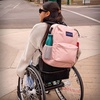 JanSport Central Adaptive Backpack – Wheelchair & Walker Compatible, Tuck-Away Shoulder Straps, Adjustable Backrest Loops & Anchor Straps, Iconic Design, Bad Bows(Luau Life)