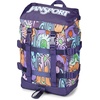 JanSport Mini Skip Pack – Compact Backpack with Main Compartment, Side Water Bottle Pocket, and Zippered Accessory Pocket, Red Tape(Melted Blooms Yellow)