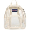 JanSport 10L Mini Pack – Clear Stadium/Concert Bag, Clear | Compact & Lightweight Festival Bag with Adjustable Straps & Zippered Pocket(Moon Flower)