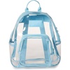 JanSport 10L Mini Pack – Clear Stadium/Concert Bag, Clear | Compact & Lightweight Festival Bag with Adjustable Straps & Zippered Pocket(Sky High Blue)