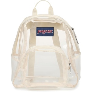 JanSport 10L Mini Pack – Clear Stadium/Concert Bag, Clear | Compact & Lightweight Festival Bag with Adjustable Straps & Zippered Pocket(Moon Flower)