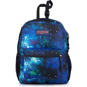 JanSport Central Adaptive Backpack – Wheelchair & Walker Compatible, Tuck-Away Shoulder Straps, Adjustable Backrest Loops & Anchor Straps, Iconic Design, Bad Bows(Cyberspace Galaxy)