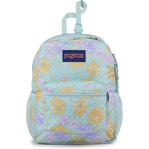 JanSport Central Adaptive Backpack – Wheelchair & Walker Compatible, Tuck-Away Shoulder Straps, Adjustable Backrest Loops & Anchor Straps, Iconic Design, Bad Bows(Faded Floral Fresh Mint)