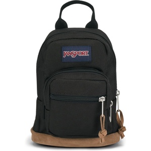 JanSport Right Pack Mini – Compact Backpack with Large Main Compartment, Front Utility Pocket, and Front Zippered Stash Pocket, Black(Black)