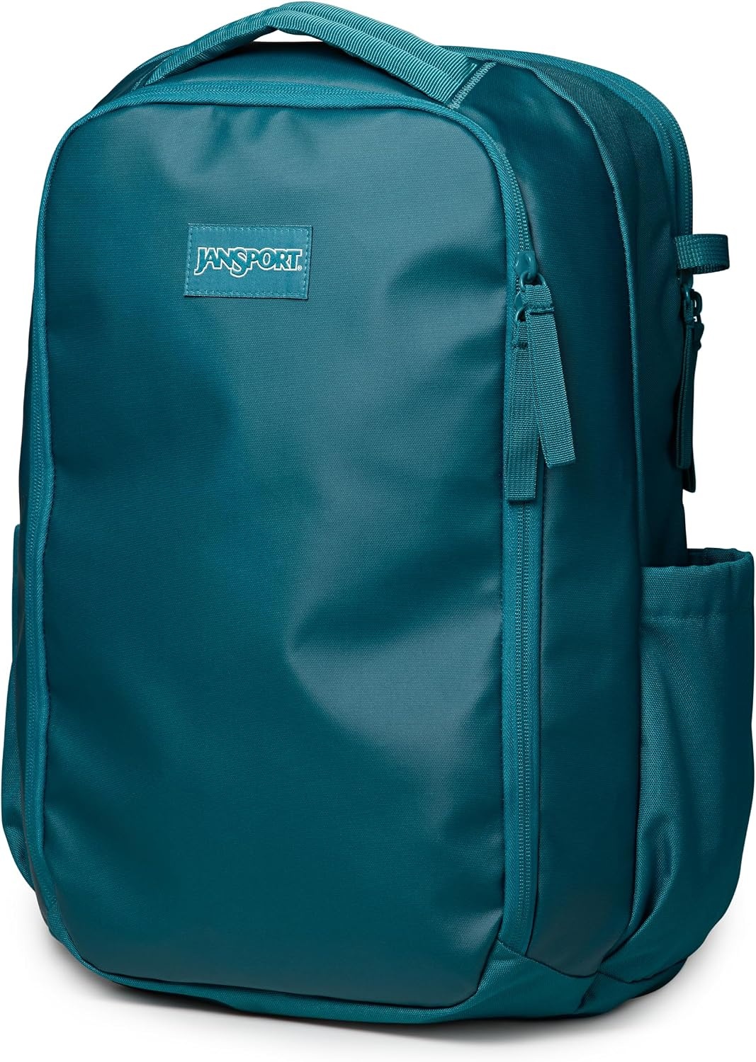 image:imageJanSport Good Latitude Travel Pack 30L WaterResistant Carry On Backpack 16 Inch Padded Laptop Sleeve amp Luggage Strap Weekender Bag Smokey GritEmerald Pool