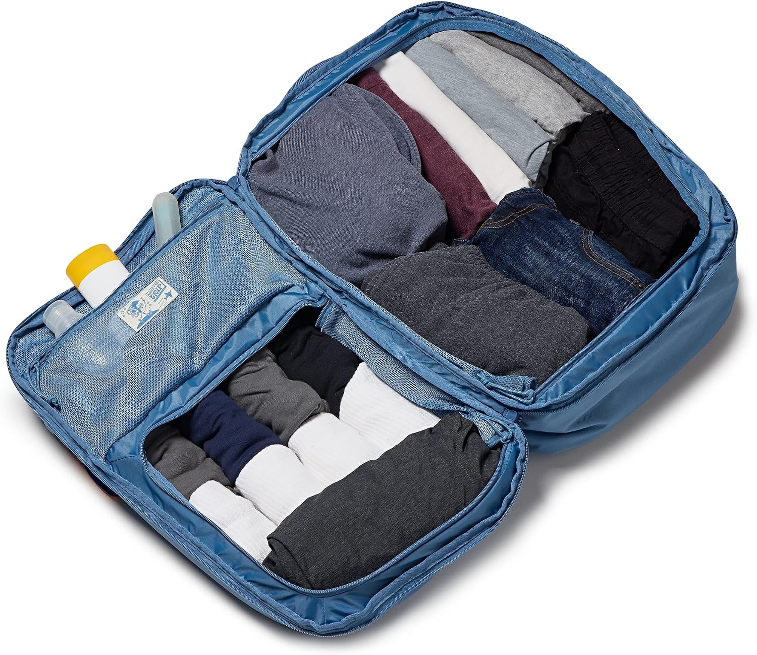 image:imageJanSport Good Latitude Travel Pack 40L Large Carry On Backpack AntiTheft Zippers amp 16 Inch Laptop Sleeve Weekender Bag for Travel Smokey GritElemental Blue