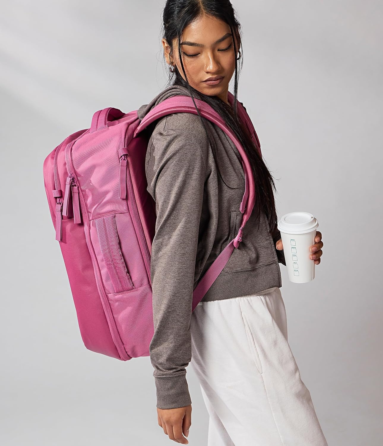 image:imageJanSport Good Latitude Travel Pack 40L Large Carry On Backpack AntiTheft Zippers amp 16 Inch Laptop Sleeve Weekender Bag for Travel Smokey GritMauve Haze