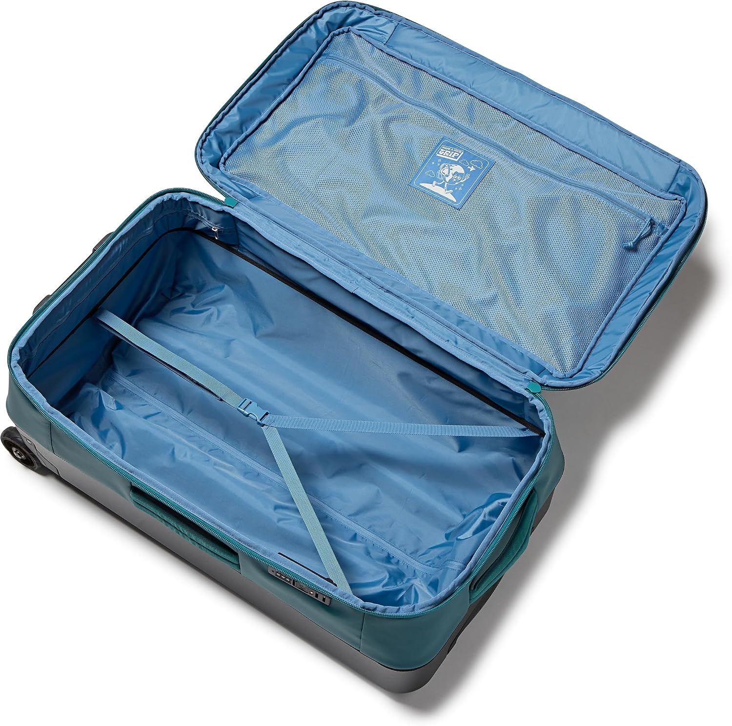 image:imageJansport Good Latitude 95L Rolling Duffel Bag Checked Bag Heavy Duty Travel Suitcase with Wheels TSA Lock amp Polycarbonate Hard Shell Bottom Elemental BlueEmerald Pool