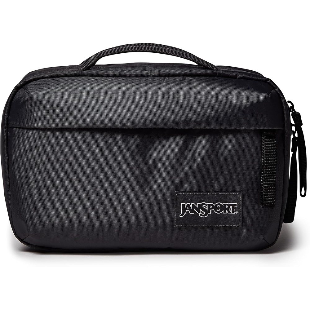 image:imageJanSport Good Latitude Hanging Toiletry Bag for Travel  Accordion Cosmetic Case with Waterproof Toothbrush Pocket  Hygiene Organizer 6L Smokey GritSmokey Grit