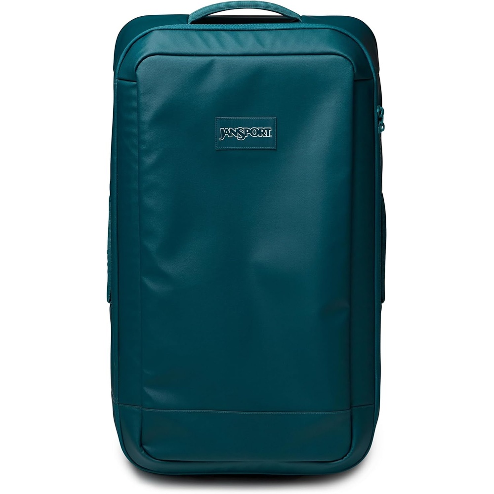 image:imageJansport Good Latitude 95L Rolling Duffel Bag Checked Bag Heavy Duty Travel Suitcase with Wheels TSA Lock amp Polycarbonate Hard Shell Bottom Elemental BlueEmerald Pool