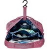 JanSport Good Latitude Hanging Toiletry Bag for Travel – Accordion Cosmetic Case with Waterproof Toothbrush Pocket – Hygiene Organizer 6L, Smokey Grit(Mauve Haze)