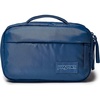 JanSport Good Latitude Hanging Toiletry Bag for Travel – Accordion Cosmetic Case with Waterproof Toothbrush Pocket – Hygiene Organizer 6L, Smokey Grit(Elemental Blue)