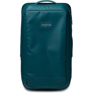 Jansport Good Latitude 95L Rolling Duffel Bag – Checked Bag, Heavy Duty Travel Suitcase with Wheels, TSA Lock & Polycarbonate Hard Shell Bottom, Elemental Blue(Emerald Pool)