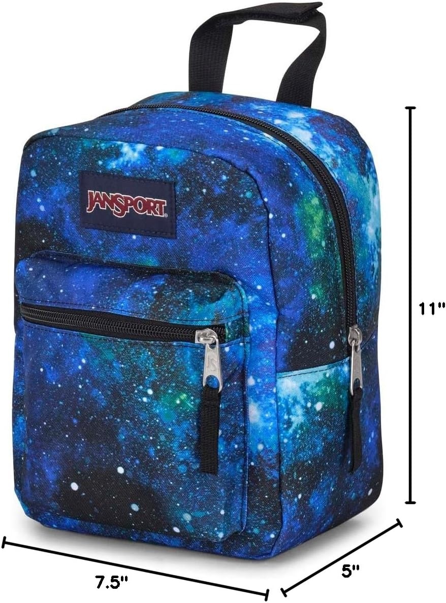 image:imageJanSport Big Break Insulated Lunch Bag Small SoftSided Cooler Ideal for Class Work or Meal Prep BlackCyberspace Galaxy