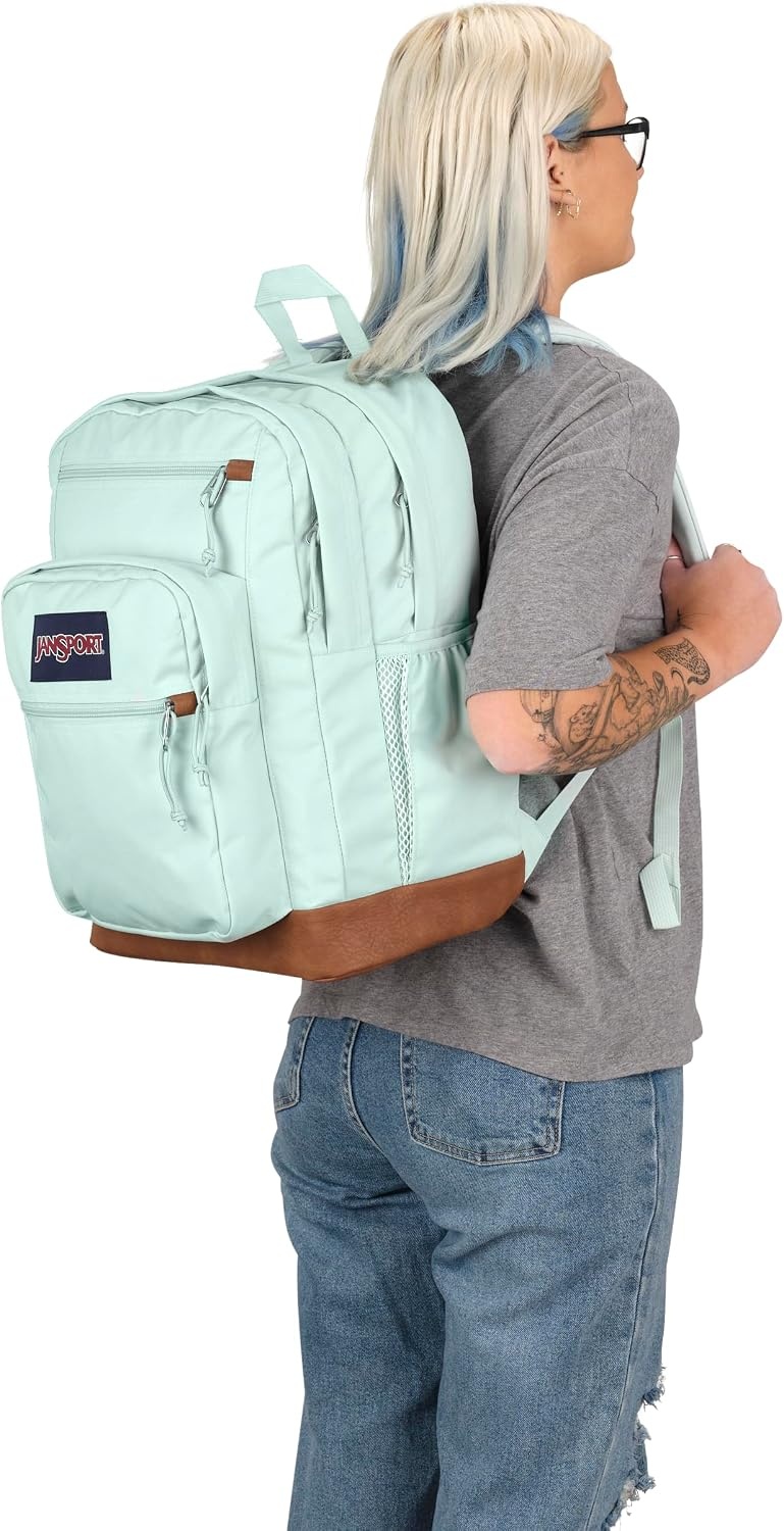 image:imageJanSport Cool Backpack with 15inch Laptop Sleeve Large Computer Bag Rucksack with 2 Compartments Ergonomic Straps Loden Frost Ergonomic Straps Waterbottle Pocket Campus Weekender Travel RucksackFresh Mint