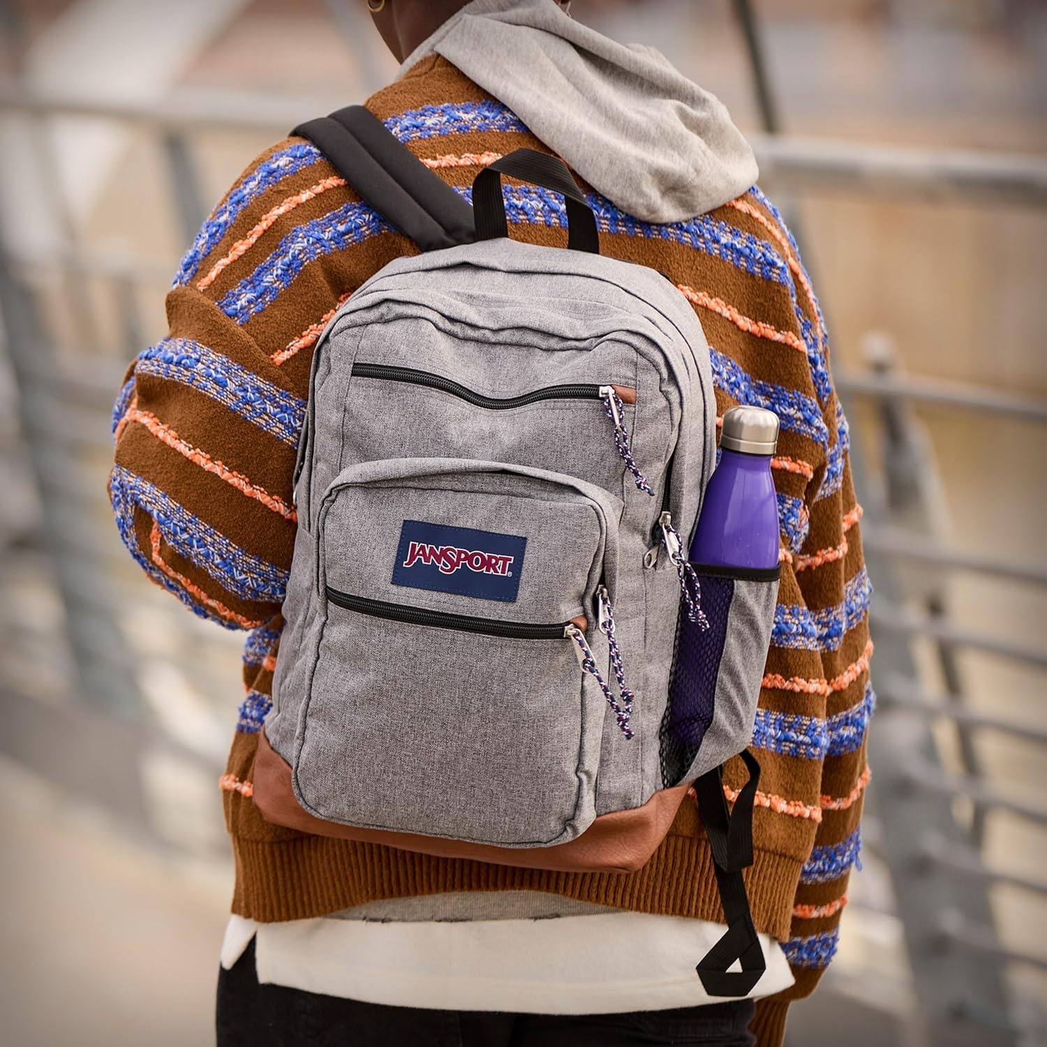 image:imageJanSport Cool Backpack with 15inch Laptop Sleeve Large Computer Bag Rucksack with 2 Compartments Ergonomic Straps Loden Frost Ergonomic Straps Waterbottle Pocket Campus Weekender Travel RucksackLines Vines